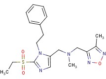 1-[2-(ethylsulfonyl)-1-(2-phenylethyl)-1H-imidazol-5-yl]-N-methyl-N-[(4-methyl-1,2,5-oxadiazol-3-yl)methyl]methanamine
