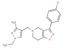 3-(4-chlorophenyl)-5-[(1-ethyl-3-methyl-1H-pyrazol-4-yl)methyl]-4,5,6,7-tetrahydroisoxazolo[4,5-c]pyridine