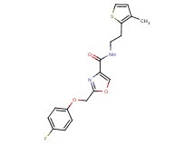 2-[(4-fluorophenoxy)methyl]-N-[2-(3-methyl-2-thienyl)ethyl]-1,3-oxazole-4-carboxamide