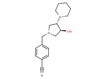 4-{[(3S*,4S*)-3-hydroxy-4-piperidin-1-ylpyrrolidin-1-yl]methyl}benzonitrile