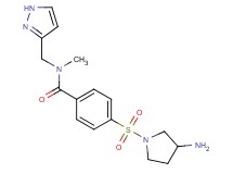 4-[(3-amino-1-pyrrolidinyl)sulfonyl]-N-methyl-N-(1H-pyrazol-3-ylmethyl)benzamide hydrochloride