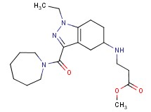 methyl N-[3-(1-azepanylcarbonyl)-1-ethyl-4,5,6,7-tetrahydro-1H-indazol-5-yl]-beta-alaninate