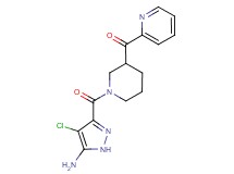 {1-[(5-amino-4-chloro-1H-pyrazol-3-yl)carbonyl]piperidin-3-yl}(pyridin-2-yl)methanone