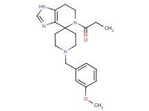 1'-(3-methoxybenzyl)-5-propionyl-1,5,6,7-tetrahydrospiro[imidazo[4,5-c]pyridine-4,4'-piperidine]