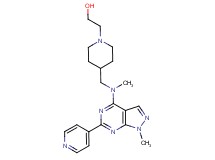 2-[4-({methyl[1-methyl-6-(4-pyridinyl)-1H-pyrazolo[3,4-d]pyrimidin-4-yl]amino}methyl)-1-piperidinyl]ethanol