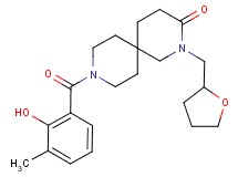 9-(2-hydroxy-3-methylbenzoyl)-2-(tetrahydrofuran-2-ylmethyl)-2,9-diazaspiro[5.5]undecan-3-one