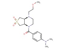 (4-{[(4aS*,7aR*)-4-(2-methoxyethyl)-6,6-dioxidohexahydrothieno[3,4-b]pyrazin-1(2H)-yl]carbonyl}phenyl)dimethylamine