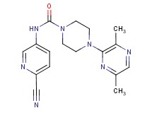 N-(6-cyanopyridin-3-yl)-4-(3,6-dimethylpyrazin-2-yl)piperazine-1-carboxamide