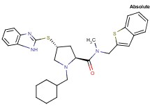 (4R)-4-(1H-benzimidazol-2-ylthio)-N-(1-benzothien-2-ylmethyl)-1-(cyclohexylmethyl)-N-methyl-L-prolinamide