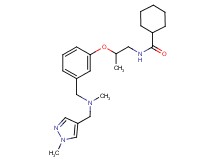 N-{2-[3-({methyl[(1-methyl-1H-pyrazol-4-yl)methyl]amino}methyl)phenoxy]propyl}cyclohexanecarboxamide