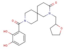 9-(2,3-dihydroxybenzoyl)-2-(tetrahydrofuran-2-ylmethyl)-2,9-diazaspiro[5.5]undecan-3-one