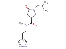 1-isobutyl-N-methyl-5-oxo-N-[2-(1H-pyrazol-4-yl)ethyl]pyrrolidine-3-carboxamide