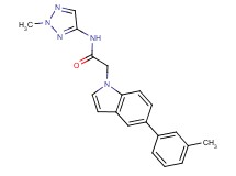 2-[5-(3-methylphenyl)-1H-indol-1-yl]-N-(2-methyl-2H-1,2,3-triazol-4-yl)acetamide