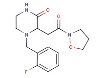 4-(2-fluorobenzyl)-3-[2-(2-isoxazolidinyl)-2-oxoethyl]-2-piperazinone