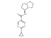2-cyclopropyl-N-[(1S*,3aS*,6aS*)-octahydropentalen-1-yl]pyrimidine-5-carboxamide