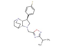 (2R*,3S*,6R*)-3-(4-fluorophenyl)-5-[(3-isopropyl-1,2,4-oxadiazol-5-yl)methyl]-1,5-diazatricyclo[5.2.2.0~2,6~]undecane