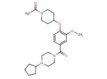 1-{4-[(1-acetyl-4-piperidinyl)oxy]-3-methoxybenzoyl}-4-cyclopentylpiperazine