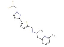 ({5-[1-(2,2-difluoroethyl)-1H-pyrazol-3-yl]-2-thienyl}methyl)[1-methyl-2-(6-methyl-2-pyridinyl)ethyl]amine