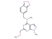 N-(2,1,3-benzoxadiazol-5-ylmethyl)-6-(methoxymethyl)-N,1-dimethyl-1H-pyrazolo[3,4-d]pyrimidin-4-amine