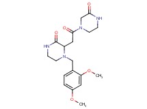 4-(2,4-dimethoxybenzyl)-3-[2-oxo-2-(3-oxo-1-piperazinyl)ethyl]-2-piperazinone