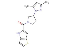 5-{[3-(3,5-dimethyl-1H-pyrazol-1-yl)pyrrolidin-1-yl]carbonyl}-4H-thieno[3,2-b]pyrrole