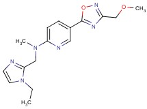 N-[(1-ethyl-1H-imidazol-2-yl)methyl]-5-[3-(methoxymethyl)-1,2,4-oxadiazol-5-yl]-N-methyl-2-pyridinamine