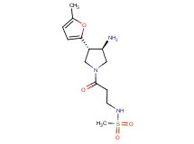 N-{3-[(3R*,4S*)-3-amino-4-(5-methyl-2-furyl)-1-pyrrolidinyl]-3-oxopropyl}methanesulfonamide