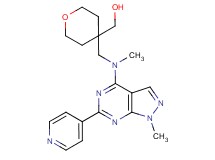 [4-({methyl[1-methyl-6-(4-pyridinyl)-1H-pyrazolo[3,4-d]pyrimidin-4-yl]amino}methyl)tetrahydro-2H-pyran-4-yl]methanol
