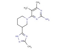 4,5-dimethyl-6-[3-(3-methyl-1H-1,2,4-triazol-5-yl)piperidin-1-yl]pyrimidin-2-amine