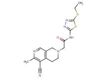 2-(5-cyano-6-methyl-3,4-dihydro-2,7-naphthyridin-2(1H)-yl)-N-[5-(ethylthio)-1,3,4-thiadiazol-2-yl]acetamide