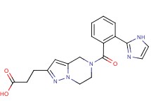 3-{5-[2-(1H-imidazol-2-yl)benzoyl]-4,5,6,7-tetrahydropyrazolo[1,5-a]pyrazin-2-yl}propanoic acid