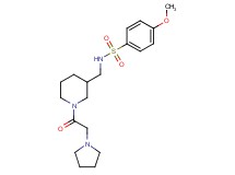 4-methoxy-N-{[1-(1-pyrrolidinylacetyl)-3-piperidinyl]methyl}benzenesulfonamide