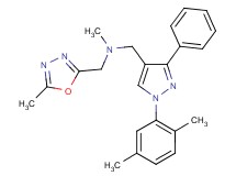 1-[1-(2,5-dimethylphenyl)-3-phenyl-1H-pyrazol-4-yl]-N-methyl-N-[(5-methyl-1,3,4-oxadiazol-2-yl)methyl]methanamine