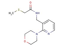 2-(methylthio)-N-{[2-(4-morpholinyl)-3-pyridinyl]methyl}acetamide