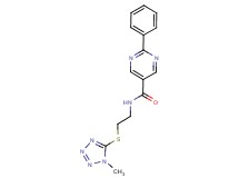N-{2-[(1-methyl-1H-tetrazol-5-yl)thio]ethyl}-2-phenylpyrimidine-5-carboxamide