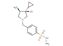 4-{[(3R*,4R*)-3-cyclopropyl-3-hydroxy-4-methyl-1-pyrrolidinyl]methyl}-N-methylbenzenesulfonamide