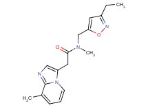 N-[(3-ethylisoxazol-5-yl)methyl]-N-methyl-2-(8-methylimidazo[1,2-a]pyridin-3-yl)acetamide