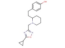 4-(2-{1-[(5-cyclopropyl-1,2,4-oxadiazol-3-yl)methyl]-2-piperidinyl}ethyl)phenol