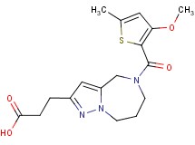 3-{5-[(3-methoxy-5-methyl-2-thienyl)carbonyl]-5,6,7,8-tetrahydro-4H-pyrazolo[1,5-a][1,4]diazepin-2-yl}propanoic acid