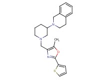 2-(1-{[5-methyl-2-(2-thienyl)-1,3-oxazol-4-yl]methyl}-3-piperidinyl)-1,2,3,4-tetrahydroisoquinoline