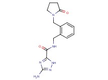 3-amino-N-{2-[(2-oxopyrrolidin-1-yl)methyl]benzyl}-1H-1,2,4-triazole-5-carboxamide