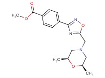 methyl 4-(5-{[(2R*,6S*)-2,6-dimethyl-4-morpholinyl]methyl}-1,2,4-oxadiazol-3-yl)benzoate