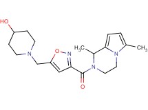 1-({3-[(1,6-dimethyl-3,4-dihydropyrrolo[1,2-a]pyrazin-2(1H)-yl)carbonyl]isoxazol-5-yl}methyl)piperidin-4-ol