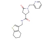 5-oxo-1-(2-pyridinylmethyl)-N-(4,5,6,7-tetrahydro-1-benzothien-3-ylmethyl)-3-pyrrolidinecarboxamide