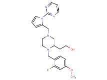 2-(1-(2-fluoro-4-methoxybenzyl)-4-{[1-(2-pyrimidinyl)-1H-pyrrol-2-yl]methyl}-2-piperazinyl)ethanol