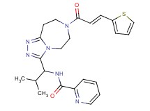 N-(2-methyl-1-{7-[(2E)-3-(2-thienyl)-2-propenoyl]-6,7,8,9-tetrahydro-5H-[1,2,4]triazolo[4,3-d][1,4]diazepin-3-yl}propyl)-2-pyridinecarboxamide
