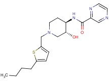 N-{(3R*,4R*)-1-[(5-butyl-2-thienyl)methyl]-3-hydroxypiperidin-4-yl}pyrazine-2-carboxamide