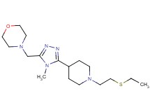 4-[(5-{1-[2-(ethylthio)ethyl]piperidin-4-yl}-4-methyl-4H-1,2,4-triazol-3-yl)methyl]morpholine
