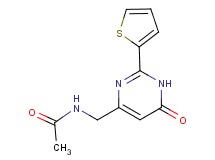N-{[6-oxo-2-(2-thienyl)-1,6-dihydropyrimidin-4-yl]methyl}acetamide