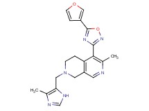 5-[5-(3-furyl)-1,2,4-oxadiazol-3-yl]-6-methyl-2-[(4-methyl-1H-imidazol-5-yl)methyl]-1,2,3,4-tetrahydro-2,7-naphthyridine